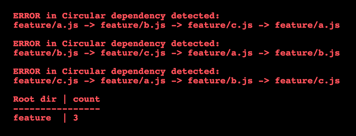 Build error output